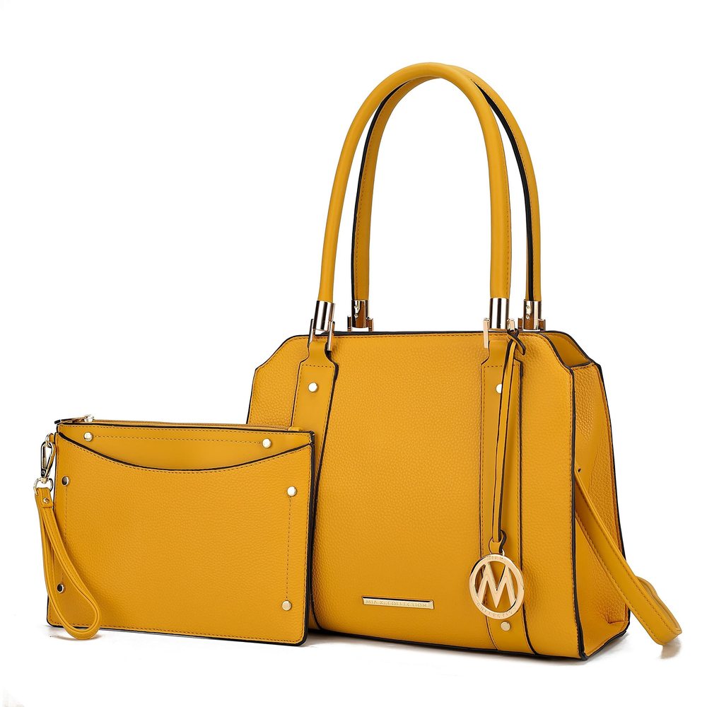 Crossbody Shoulder Handbag With Wristlet, Vegan Leather Top-Handle :o)